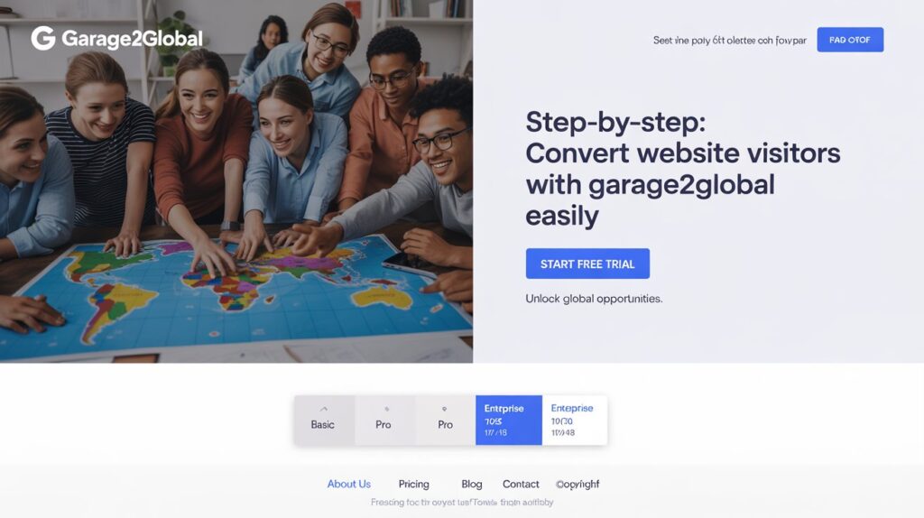 convert website visitors with garage2global