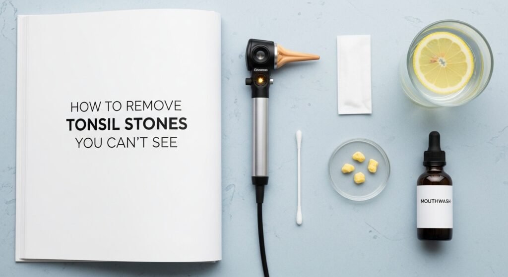 how to remove tonsil stones you can't see