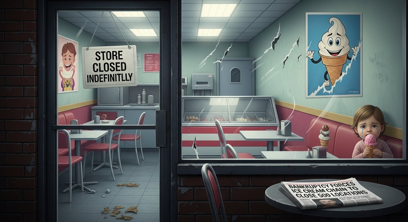 bankruptcy forces ice cream chain to close 500 locations